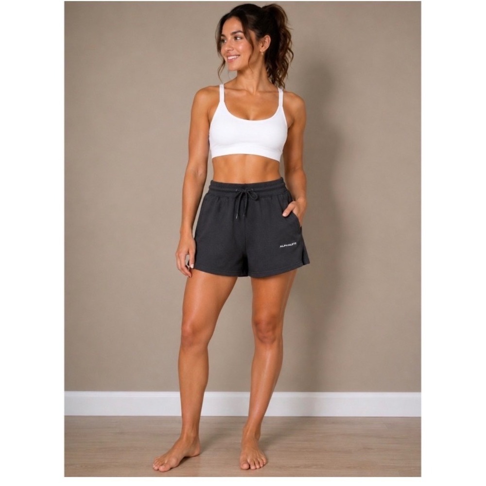 Alphalete Essential Core Shorts‎ XS Black Drawstring 3" Athleisure NWT